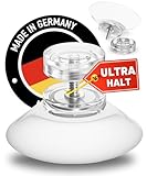 Raumhero® Saugnapf mit Gewinde (Starke Haftkraft) Glas Saugnäpfe mit transparenter Rändelmutter Ø30mm - 100% Made in Germany - Saugknöpfen, Saugknopf, Saugnapf schraubbar, Saugnoppen (4)