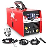 VECTOR WELDING Fülldraht Schweißgerät 130 A, MIG MAG Schweissgerät für Anfänger, IGBT Interver Schweißgerät mit Elektrodenschweißfunktion, Schweißgerät Fülldraht ohne gas