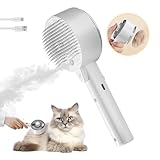 KatzenbüRste Mit Dampf Dampfbürste Katze 4 in 1 Multifunktionale Katzen Bürste Katzen Dampfbürste für Massage, Pflege Und Haarentfernung Tierhaarbürste Dampfbürste Mit Wassertank und Spray Cat Brush