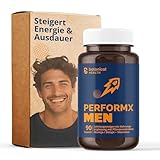 SHILAJIT Original PERFORMX MEN - Die natürliche Kraft für Männer - Mumijo Kapseln als Energie Booster für Männer angereichert mit wertvollen Vitaminen und Mineralstoffen - 90 vegane Kapseln