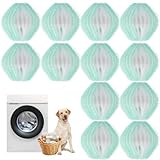 NEXROLA tierhaarentferner waschmaschine 12pcs, fusselbälle waschmaschine hohe effizienz fleckenentferner und anti-tangle 12 x 9 x 3.5 cm(blau)