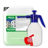 ABACUS® Fassadenreiniger mit Sprühflasche, Grünbelagentferner für Fassaden, Putz & Hauswände – Entfernt selbsttätig Pilze, Flechten & Algen von Fassaden – Nur 0,1L pro m², Nell Fassade 5 Liter (7801)