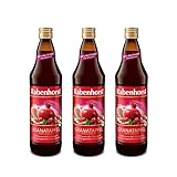RABENHORST Bio Granatapfel Muttersaft 3er Pack (3 x 700 ml) - 100 % purer Granatapfel-Direktsaft aus erster Pressung