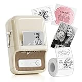 NIIMBOT Etikettendrucker B21, Selbstklebendes Etikettiergerät Bluetooth Beschriftungsgerät Sticker Drucker Label Printer für Lernen, Studiennotizen, Bilderdruck, Scrapbooking, enthält 230 Etiketten