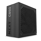 NZXT C850 - PA-8G1BB-EU- 850-Watt-Netzteil - 80+ Gold-Zertifiziert - Hybride Silent-Fan-Steuerung - Fluiddynamische Lager - Modulares Design - Sleeved-Kabel - ATX-Gaming-Netzteil