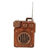 Retro-Lautsprecher-Radio, Holzmaserung, HiFi, Verlustfreier Sound,5.1, U-Disk-Speicherkarte Unterstützt, Integriertes FM-Radio