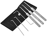 MULTIPICK ELITE 6 Lockpicking Set [6 Teile | 0,6 mm] Lockpick Tool, Schlösser knacken - Lock Picks inkl. Spanner - Schloss picking - Profi Dietrich Set - Lockpicking Kit - Pick Set Kit