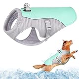Dolahovy Hund Kühlweste Geschirr, Atmungsaktive Mesh Hund Cool Jacke Einstellbare Sommer Hund Mantel Reflektierende Sicherheit EIS Kleidung für große mittlere kleine Hunde im Freien