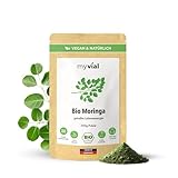 Bio Moringa Pulver 250g - feines Pulver aus Moringa Oleifera Blätter - Perfekt für Smoothie Bowl Detox - Moringa Tee Rohkost laborgeprüft vegan ohne Zusätze plastikfrei verpackt