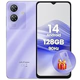 Ulefone Note 21 Smartphone 128GB ROM 8GB/1TB SD Android 14 Octa Core 6,56 Zoll 90Hz HD+ 13MP+8MP Kamera 5000mAh, 4G Dual SIM Handy Ohne Vertrag Fingerabdruck + Face ID GPS OTG 2 Jahre Garantie-Violett