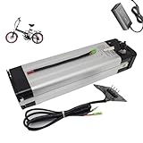 JHKJ 24 V 8 Ah 10 Ah 13 Ah 15 Ah 20 Ah E-Bike-Lithiumbatterie Tragbarer Lithium-Ionen-Akku für Mountainbikes mit Ladegerät für 0–500 W-Motoren-Kits,24v,10Ah