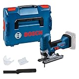 Bosch Professional 18V System Akku-Stichsäge GST 18V-125 S (ideal für Kurven- und Abschnitte, SDS-Sägeblatthalter, inkl. 1x Stichsägeblatt, Absaug-Set, in L-BOXX)