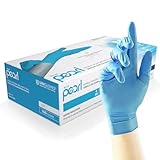 UNIGLOVES Blue Pearl Nitril-Untersuchungshandschuhe - vielseitig einsetzbar, puderfreie und latexfreie Einweghandschuhe - Box mit 100 Handschuhen, Blau, Mittel (GP0013)