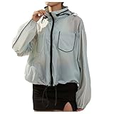 KBOPLEMQ UV Kleidung Damen Sonnenschutz Mantel Sommer, Dünne Joggingjacke Windbreaker, Atmungsaktive Softshelljacke