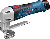 Bosch Professional 12V System Akku Blechschere GSC 12V-13 (inkl. 2x2.0 Ah Akku, Schnellladegerät GAL 12V-40, Innensechskantschlüssel, L-BOXX 102)