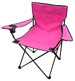 Anglersessel Campingstuhl Faltstuhl Anglerstuhl Regiestuhl mit Getränkehalter und Tasche, Farben Anglerstühle:Pink