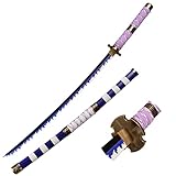 Eroberer Replica Schwerter Holz Anime Cosplay Schwert, Roronoa Zoro Katana, Anime Original Textur japanische Samurai Schwert, Nidai Kitetsu Messer