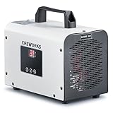 CREWORKS Ozongenerator 15000 mg/Std Digital Ozongerät Geruchsneutralisierer im Auto Wohnung Kommerzieller O3 Ozon Luftreiniger mit 120Min Timer Temperatur, Luftfeuchtigkeitsanzeige für 300㎡Räume