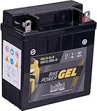 intAct - GEL MOTORRADBATTERIE/Batterie mit +30% Startleistung. Für Roller, Motorrad, Quad/Bike-Power GEL12-5L-B, YBL-B, 12V Batterie, 5 AH (c20), 80 A (EN) / Maße: 121x61x131mm