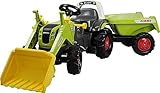 Rolly Toys 02 515 2 Trettraktor rollyKid Claas rollyKipper II (Tretfahrzeug mit Frontlader-Schaufel und Kipp-Anhänger, für Kinder von 2,5-5 Jahre) 025152