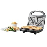 Progress EK5851P 2-Scheiben Sandwichtoaster – Elektrische Toastie Maker, Doppel Snack Maker, Antihaftbeschichtete Kochplatten, Automatische Temperatursteuerung, Leistungs-/Betriebsanzeigelampen, 750W