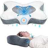 Homesuit Orthopädisches Kissen Antischnarchkissen Anti Schnarch Kissen Migräne Kissen Ergonomisches Orthopädische Kopfkissen Seitenschläfer und Rückenschläfer Memory Foam Kissen Rückenschläferkissen