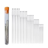 25 Stücke Nähen Nadeln Set, Nähnadeln, Nadeln mit großem Öhr, Handnähnadel, Stopfnadel für Hand Nähen Handwerk