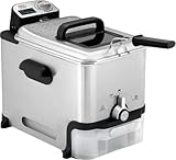 Tefal FR8041 Oleoclean Pro Elektrische Fritteuse, 3,5 L, Automatische Ölfilterung, XL-Kapazität, 4-6 Personen, Leicht zu reinigen, Spülmaschinenfeste Teile, Einstellbare Temperatur, Sichtfenster