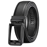 SENDEFN Ledergürtel Herren, Automatik Gürtel Herren Ratsche 35mm Gürtel ohne Löcher, Größe Einstellbar Belt mit Geschenkbox