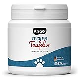 AniGo Zeckenteufel – Anti Zeckenmittel Hund, 60 Tabletten für bis 4 Monate, Zecken , Zeckenschutz , Zeckenschild