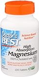 Dr's Best Magnesiumglycinat Lysinat mit hoher Absorption, 100% Chelat, TRACCS, nicht gepuffert, gentechnikfrei, vegan, gluten- und sojafrei, 100 mg, 120 Tabletten