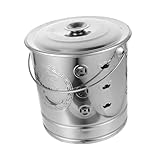 SEWOART brennender Eimer aus Metall feuerschale rostfrei Geldverbrennungsofen Geld brennender Eimer Hausverbrennungsanlage Garten Verbrennungsanlage brennender Papiereimer Rostfreier Stahl