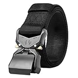 SYHSYC Gewichthebergürtel Werkzeuggürte 125cm Gürtel Herren Schnellverschluss Wandern Arbeitsgürtel für Outdoor Arbeit Sport Anpassbarer Werkzeuggürtel in Schwarz