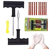 TONZACK Reifenreparaturset, Flickzeug als Pannenhilfe,Autoreifen reparaturset, schnelle Pannenreparatur unterwegs, für alle Arten von schlauchlosen Reifen