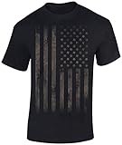 USA Flagge Shirt Herren - Stars and Stripes/Camo Style - US Army T-Shirt Männer - Chopper Biker Tshirt (Schwarz L)