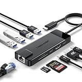 USB C Docking Station-Lemorele 2024 Upgrade10 in 1 mit Gigabit Ethernet, 4K HDMI, 4*USB A 3.0/2.0, 100w PD, USB-C 3.0, SD/TF USB C Hub Multiport Adapter für MacBook Pro/Air/Dell/Hp/Lenovo/Asus