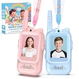 Walkie Talkie Kinder Video,2er Set Walky Talky Aufladbar,Spielzeug 3-12 Jahren Junge,5km Walki Talki für Abenteuer im Freien,Camping Wandern