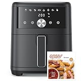 Innsky Airfryer Heißluftfritteuse XL 6L, 8-in-1 mit LED-Touchscreen, Heißluftzirkulation, leise