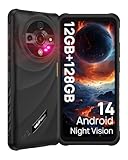 Ulefone Armor X31 Outdoor Smartphone Android 14, 12GB+128GB/2TB, IP68 Robust Outdoor Handy, 6050mAh, 48MP+20MP Nachtsicht 4G Dual SIM ohne vertrag, NFC, GPS, Schwarz