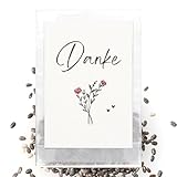 Briefzauber Blumensamen Danke - 20 Stück | Dankeschön Geschenke/Abschiedsgeschenk | Kleinigkeit für Kollegen, Kindergarten, Freunde, Gäste, Kindergeburtstag (20 Stück - Danke Blumen)