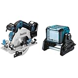 Makita DHS680Z Akku-Handkreissäge 57mm 18 V (ohne Akku, ohne Ladegerät), Blau, Silber & DEADML811 Akku-Lampe DML811