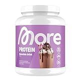 MORE Protein, Trinkschokolade, 600 g, Mix aus Whey Konzentrat und Casein ideal zum Muskelaufbau und -erhalt, mit Laktase, geprüfte Qualität - made in Germany