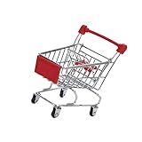 Warmhm Trolley- Mini-Einkaufswagen als Rollenspiel Kinderwagen Mini-Handwagen Mini-Spielzeugwagen Simulationswagen- Kinderspielzeugwagen -Einkaufswagen rot