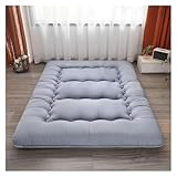 XYUERU Japanische Bodenmatratze, Japanische Tatami-Matratzen Futon, Dicke Faltbare Bodenmatratze, Schlafsaal-Tatami-Bodenmatratze, Für Schlafsaal Floor(Gray,90x200cm)