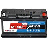 BIG Versorgungsbatterie AGM 12V 140Ah C100 Solar-Batterie für Wohnmobil statt 130Ah 120Ah
