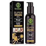 50 ml Solarium Bräunungsbeschleuniger, Bräunungsöl für Vorgebräunte und Dunkle Haut, Premium SchnellbräunungsbeschleunigerÖl mit Kokosduft, Tanning Oil mit Natürlichen Zutaten Bräunungscreme