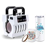 CAPTOK Mini Tassenpresse Maschine Mug Presse Heater Bedrucken Sublimationspresse 10 bis 15 Unzen (Weiß)