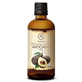 Avocadoöl 100ml - Kaltgepresst & Raffiniert - 100% Reines - Glasflasche - Avocado Öl - Intensive Pflege für Gesicht - Körper - Haare - Massage - Körperpflege Öl Avocado