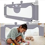 Alpstorm Rausfallschutz Bett,Babybettgitter Rausfallschutz,Höhenverstellbares Baby-Bettgitter & Reise-Bettschutzgitter mit Atmungsnetz – 200cm Sicherheitsbarriere für Elternbett-Little Bear Style