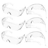 Alipis 6 Paare Brille Schützend Abdeckung Schutz Auge Universal- Gläser Erwachsene Schilde Für Wissenschaft Plastik Transparent